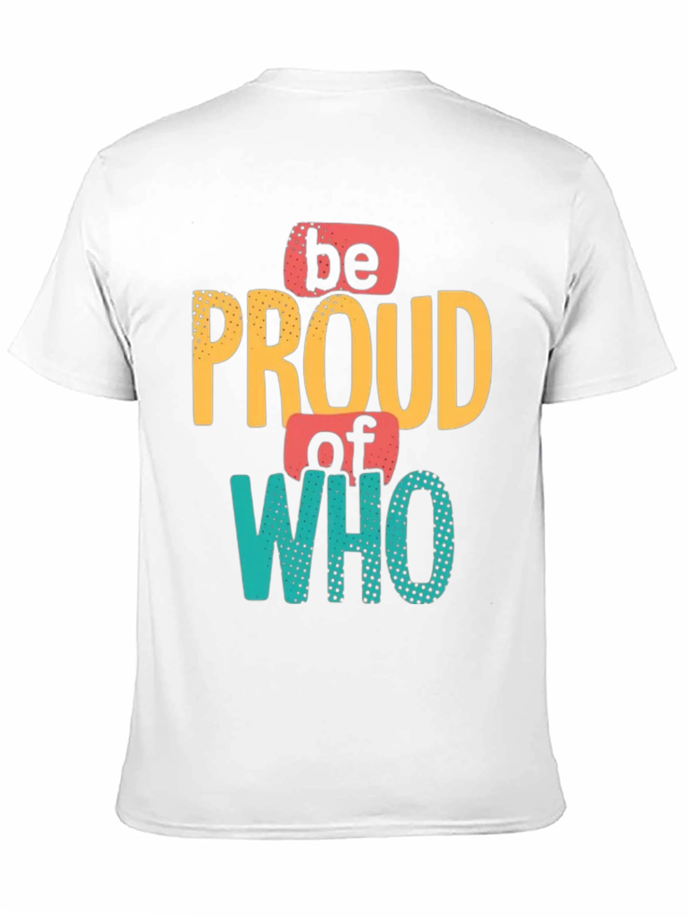 Be Proud Who You Are Mens Black Graphic Tee