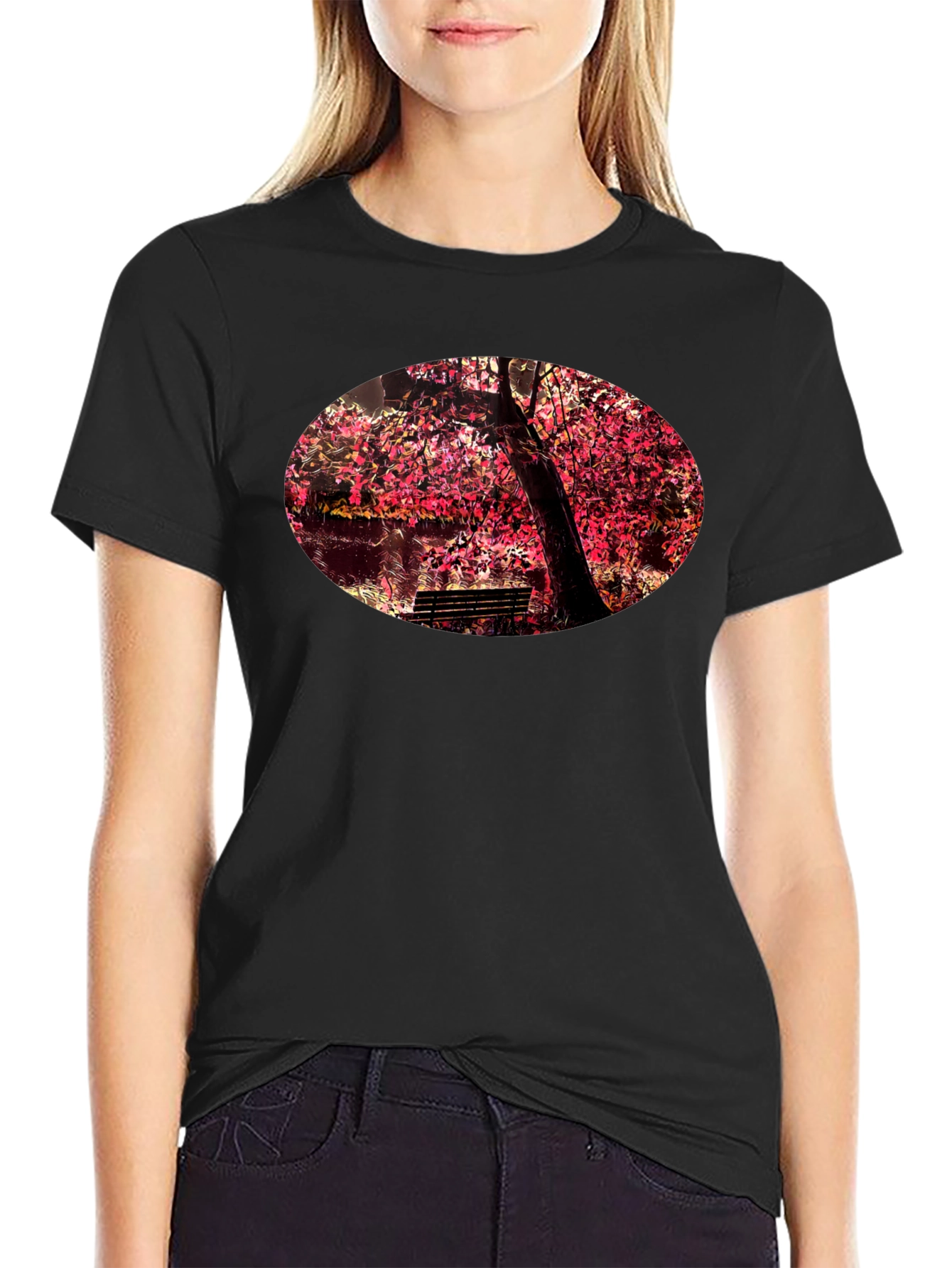 Nature Graphic Black T-Shirt