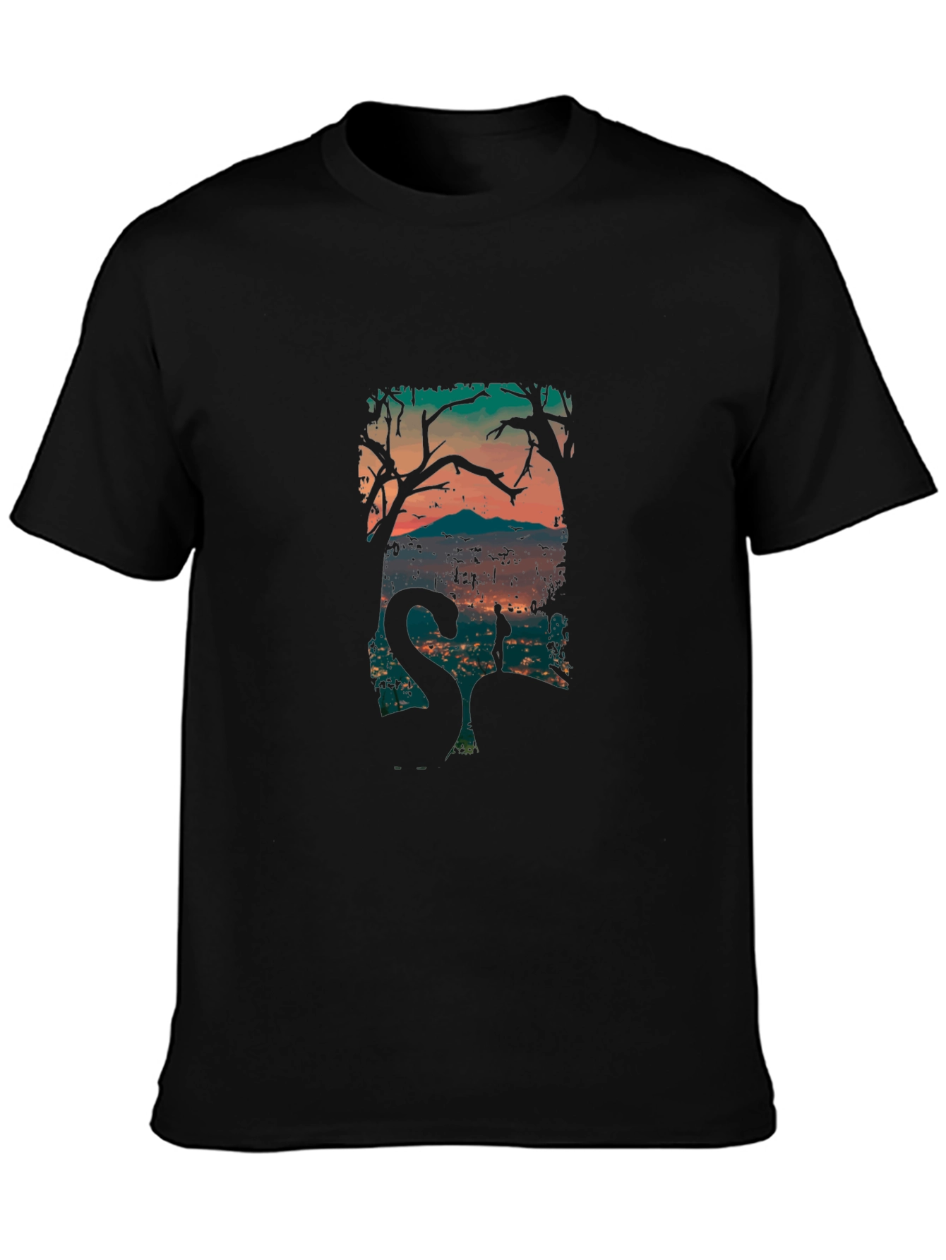 Mystic Silhouette Graphic Tee - Black