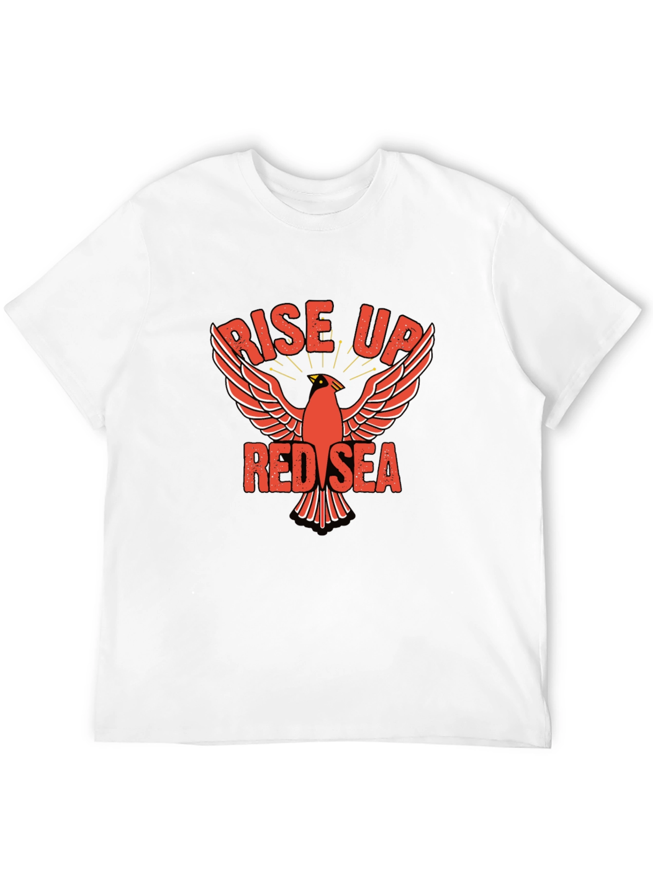 Rise Up Red Sea T-Shirt Cardinal Design