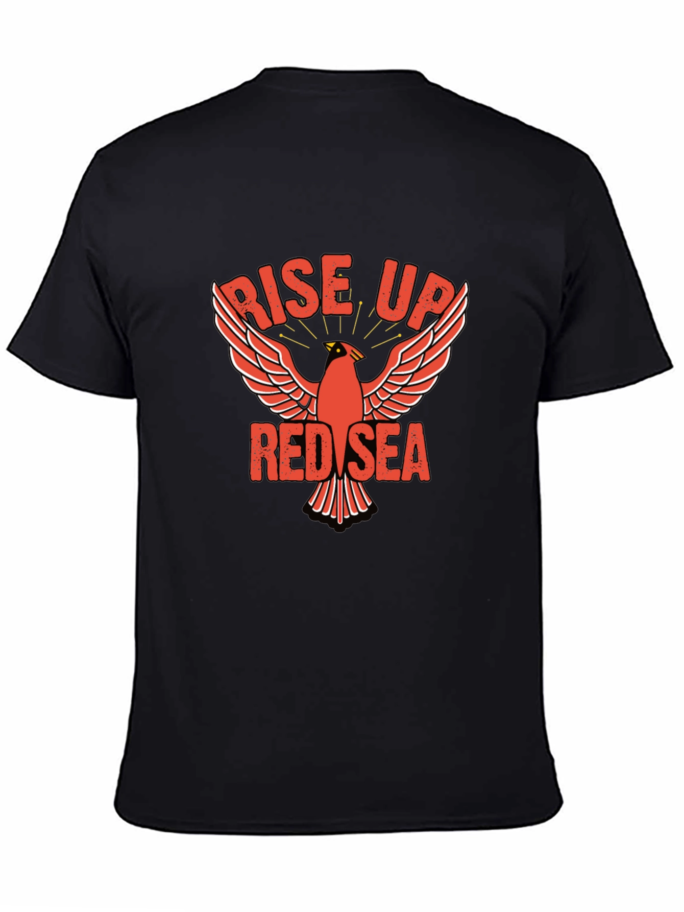 Rise Up Red Sea T-Shirt Cardinal Design