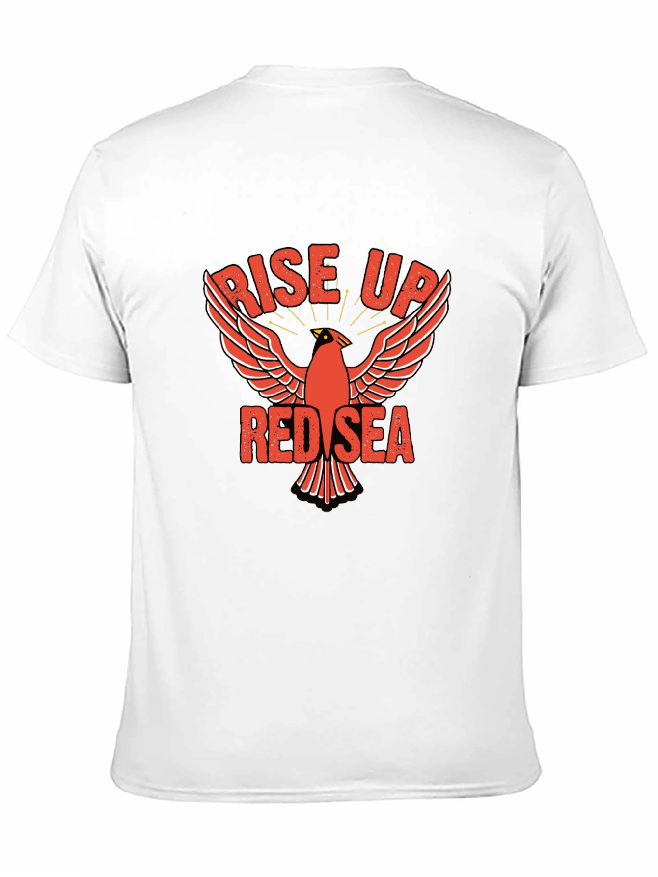 Rise Up Red Sea T-Shirt Cardinal Design