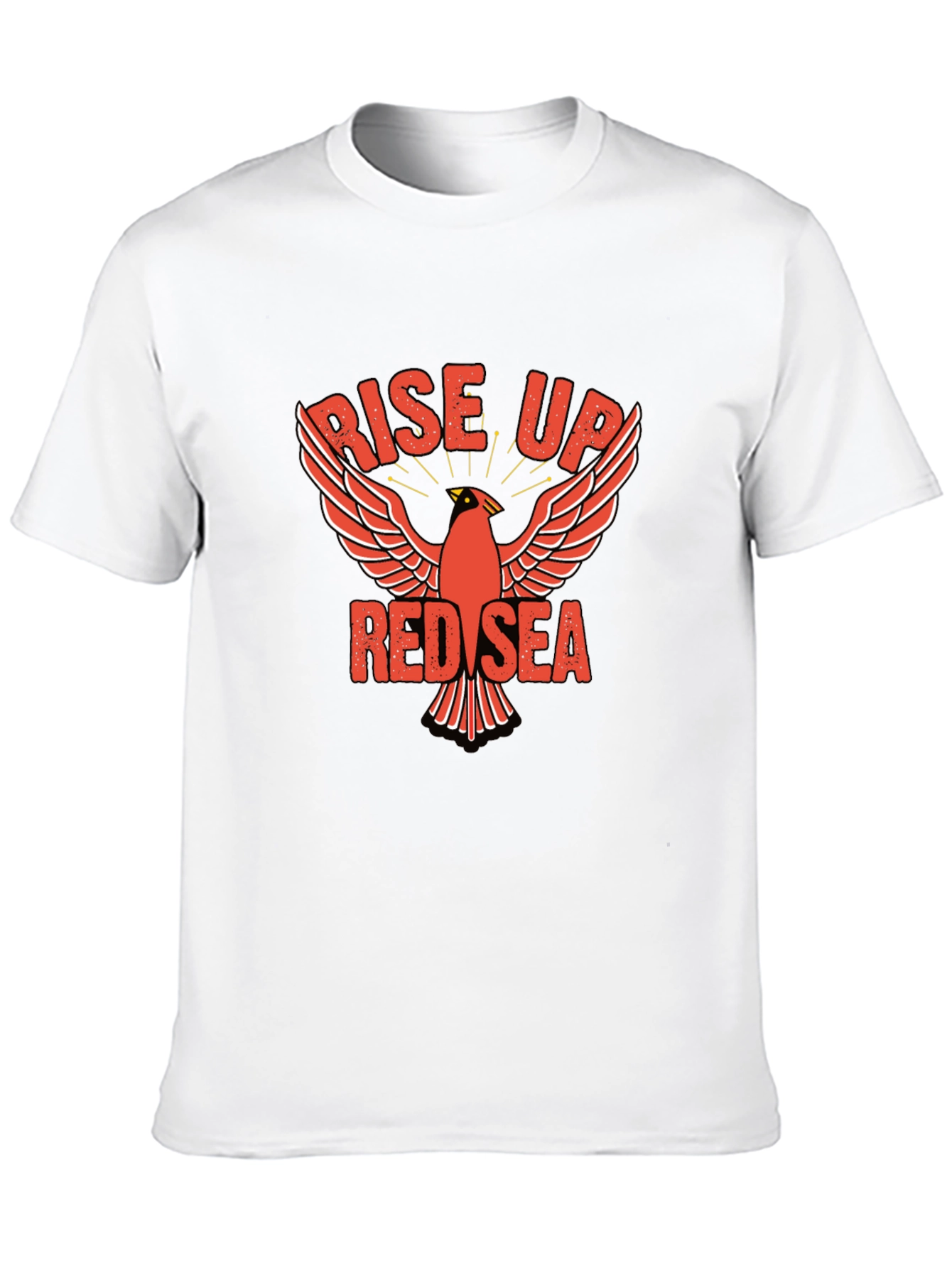 Rise Up Red Sea T-Shirt Cardinal Design