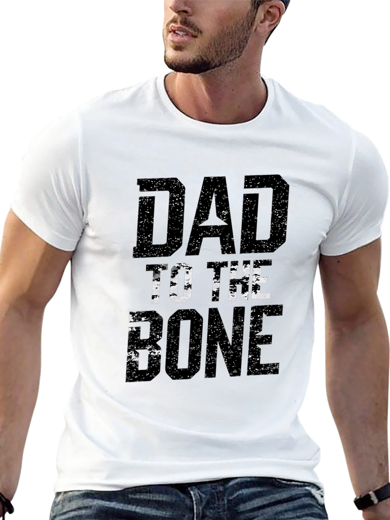 Dad to the Bone Black Graphic T-Shirt
