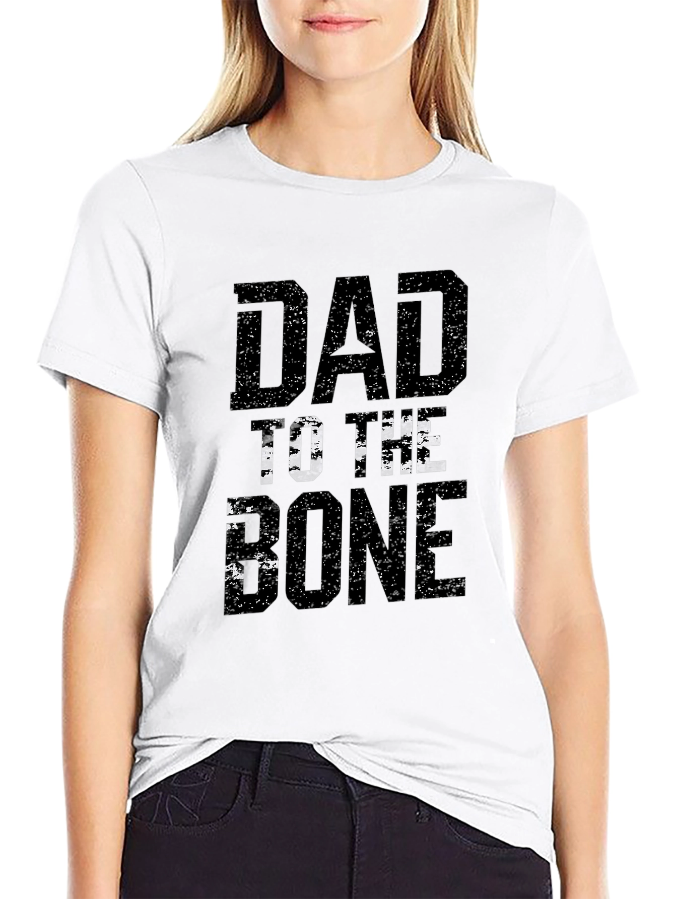Dad to the Bone Black Graphic T-Shirt