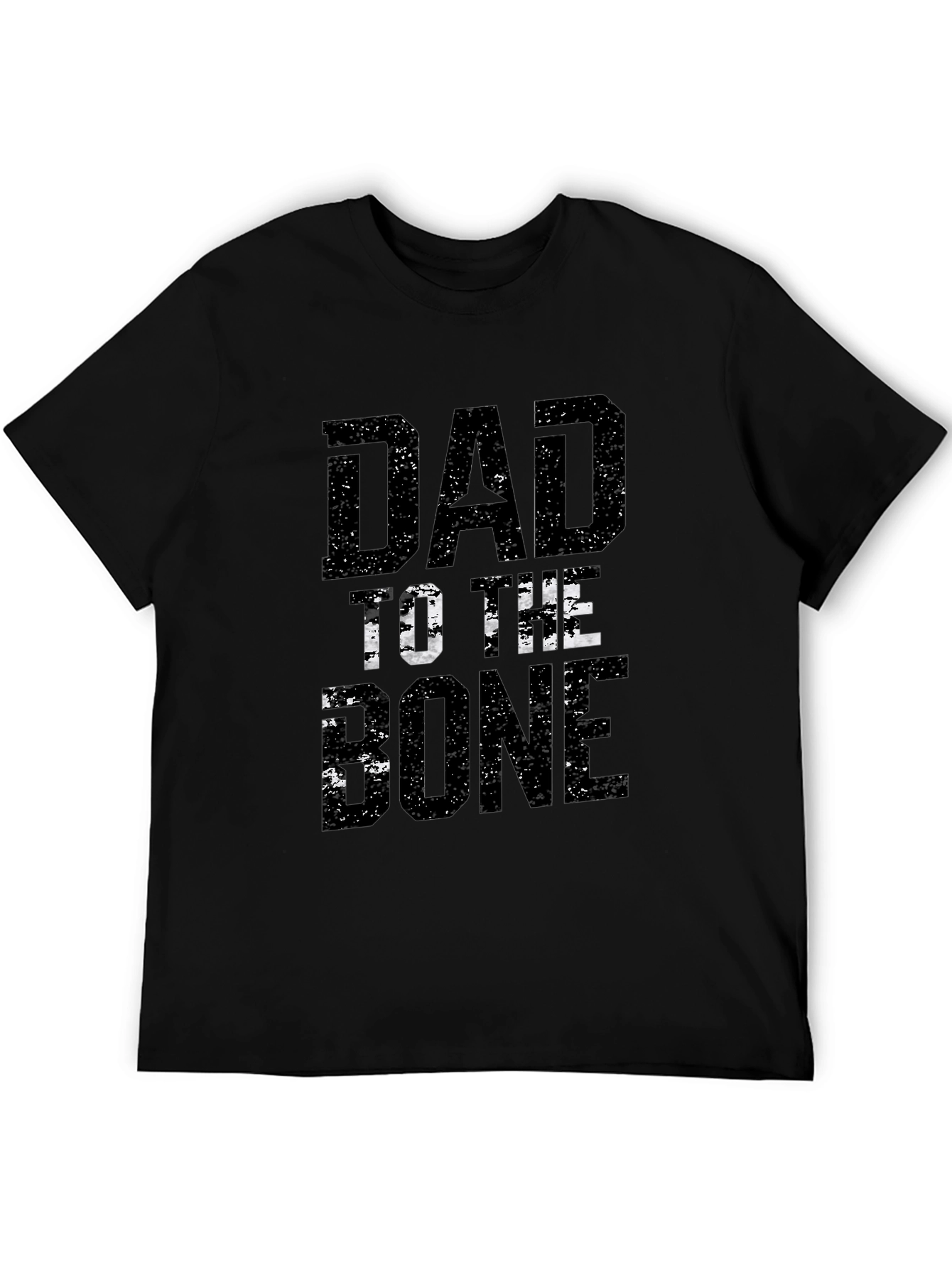 Dad to the Bone Black Graphic T-Shirt