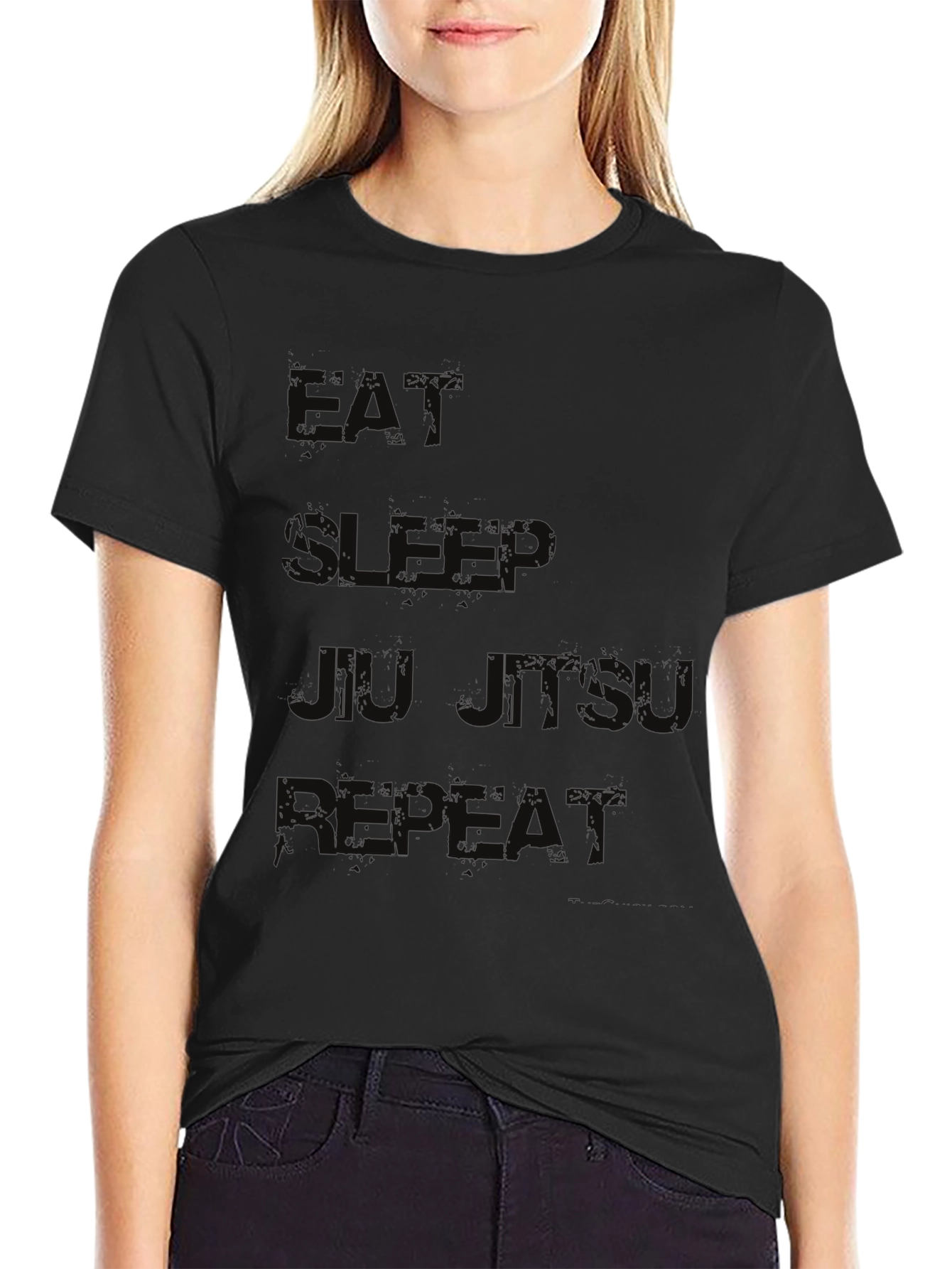 Eat Sleep Jiu Jitsu Repeat Black T-Shirt