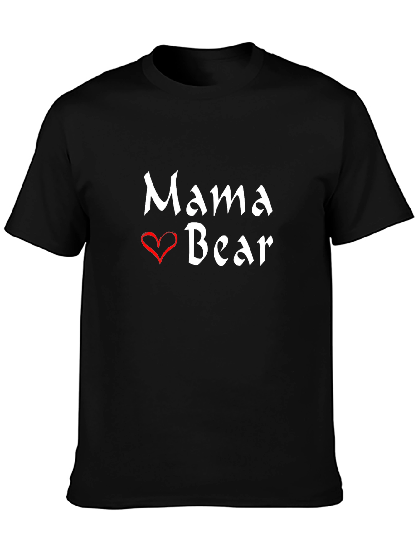 Mama Bear Graphic T-Shirt - Black Short Sleeve