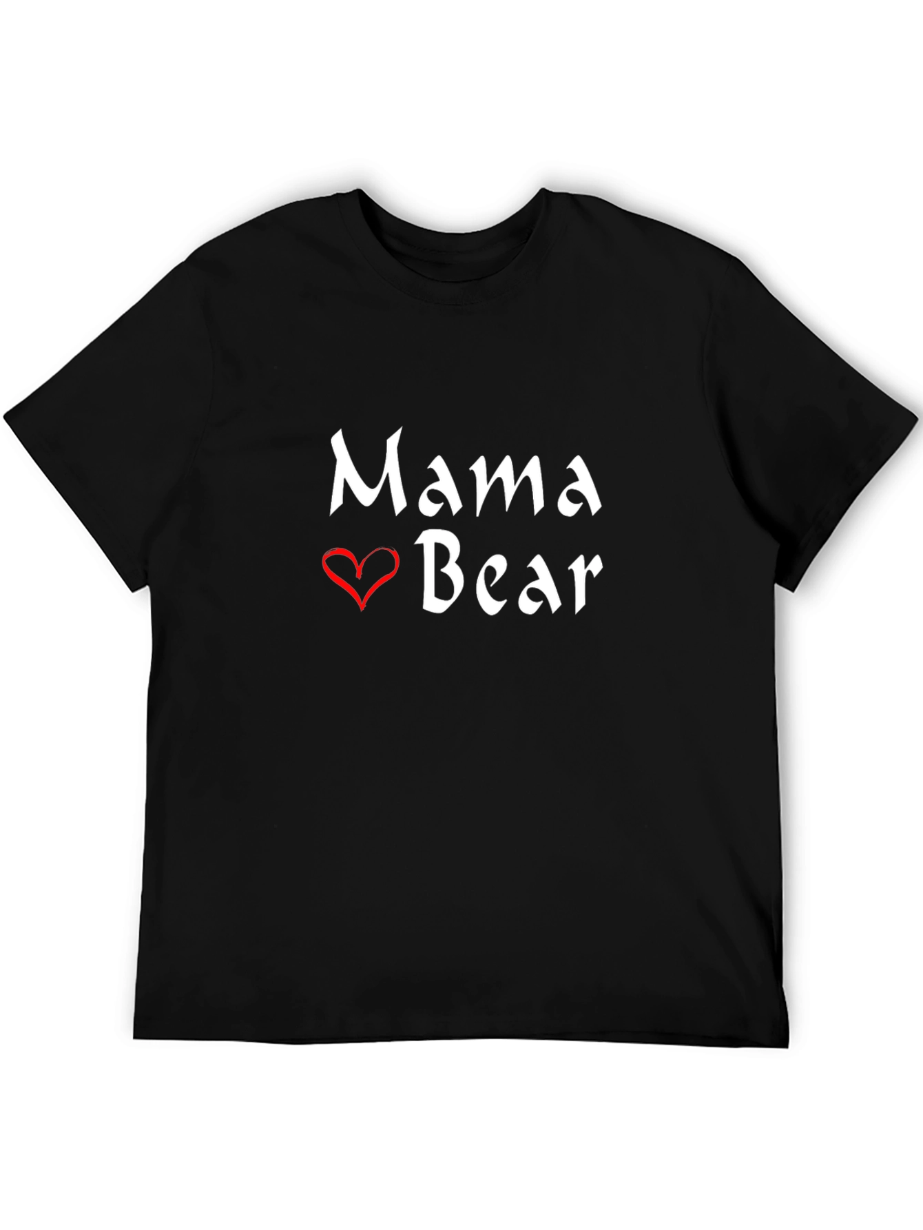 Mama Bear Graphic T-Shirt - Black Short Sleeve