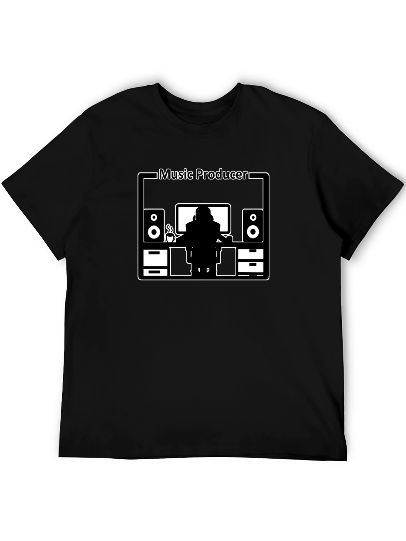 Music Producer Graphic T-Shirt - Black