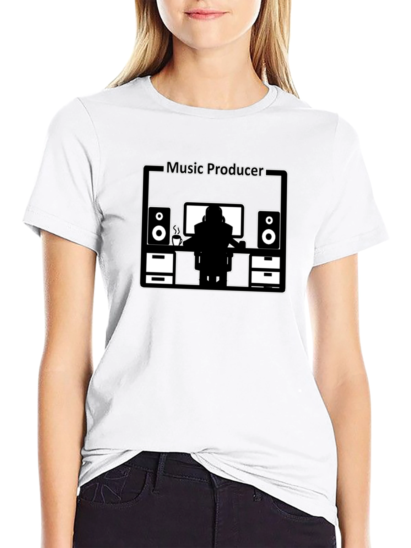 Music Producer Graphic T-Shirt - Black