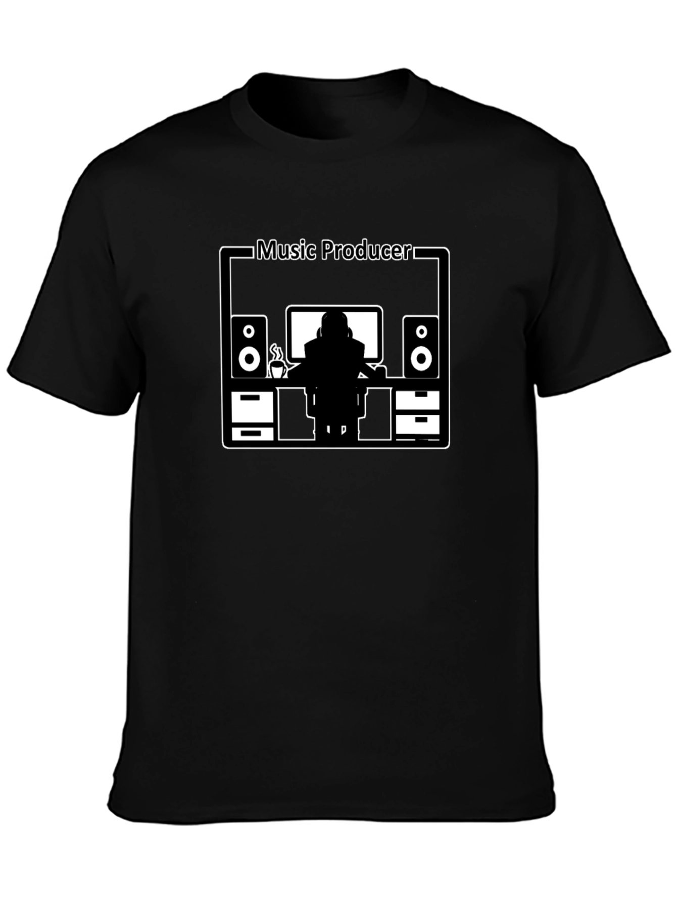 Music Producer Graphic T-Shirt - Black