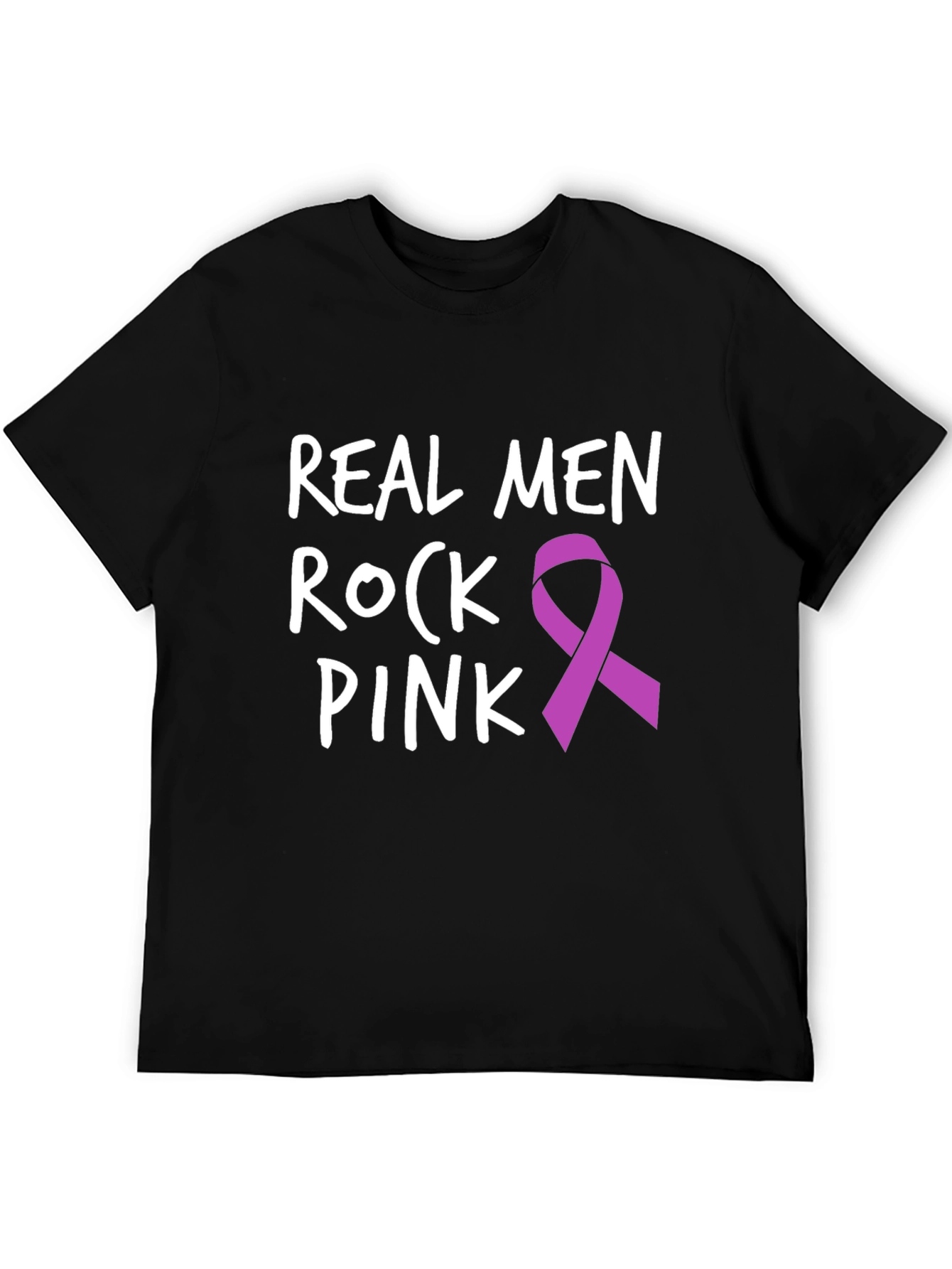 Real Men Rock Pink T-Shirt - Awareness Tee