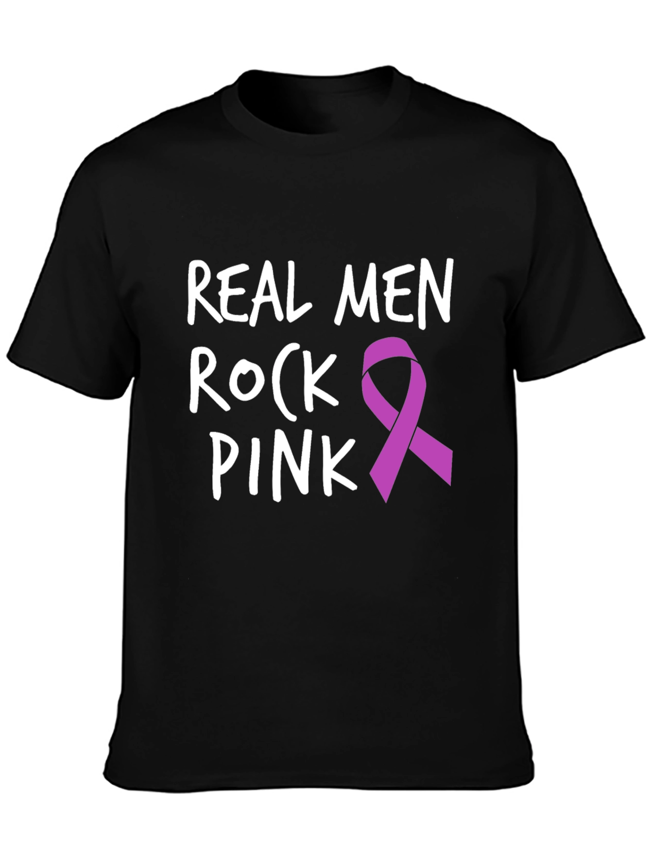 Real Men Rock Pink T-Shirt - Awareness Tee