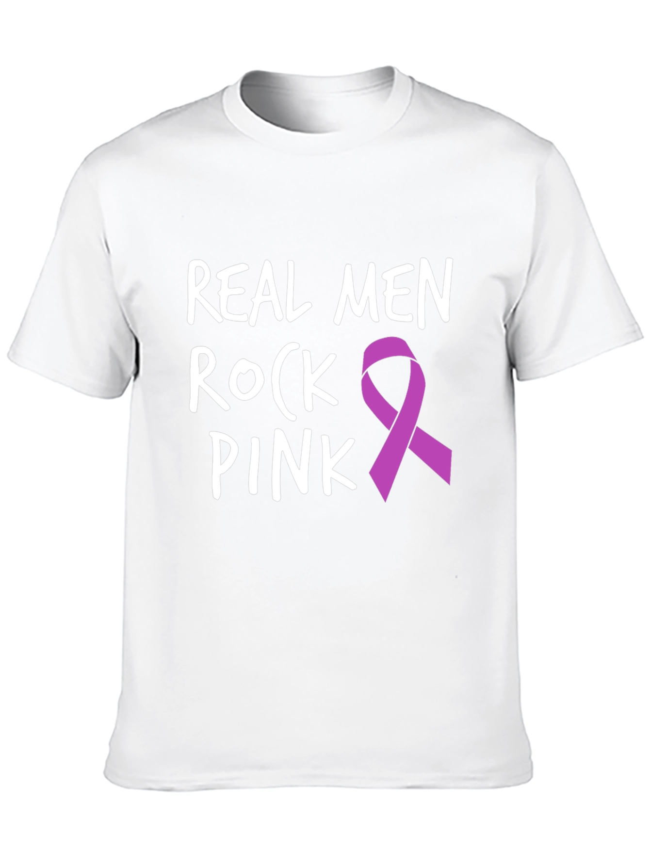 Real Men Rock Pink T-Shirt - Awareness Tee