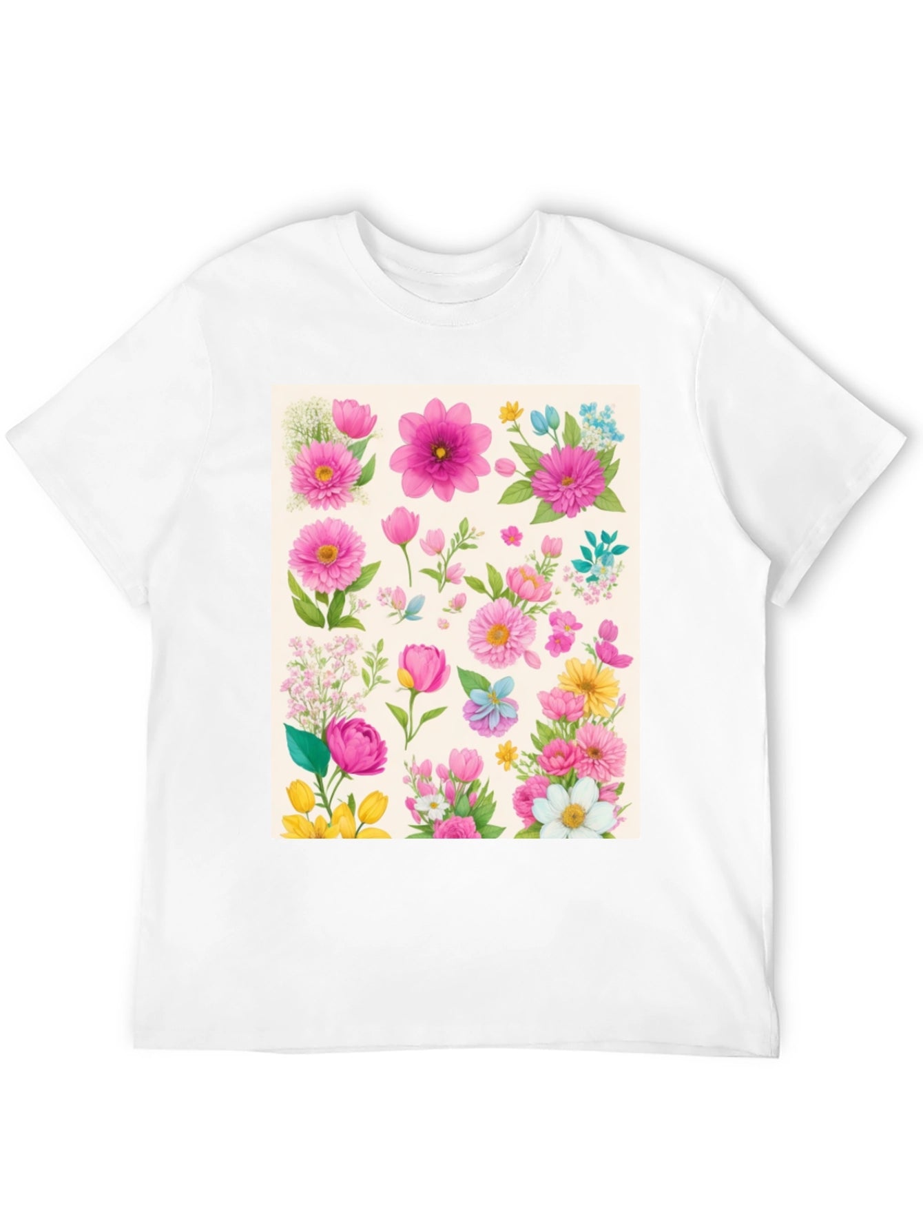 Floral Print Tee - Stylish Botanical Design