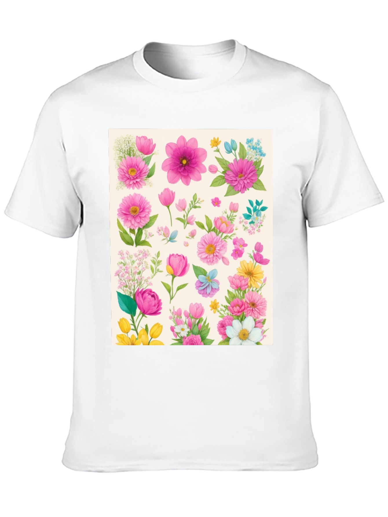 Floral Print Tee - Stylish Botanical Design