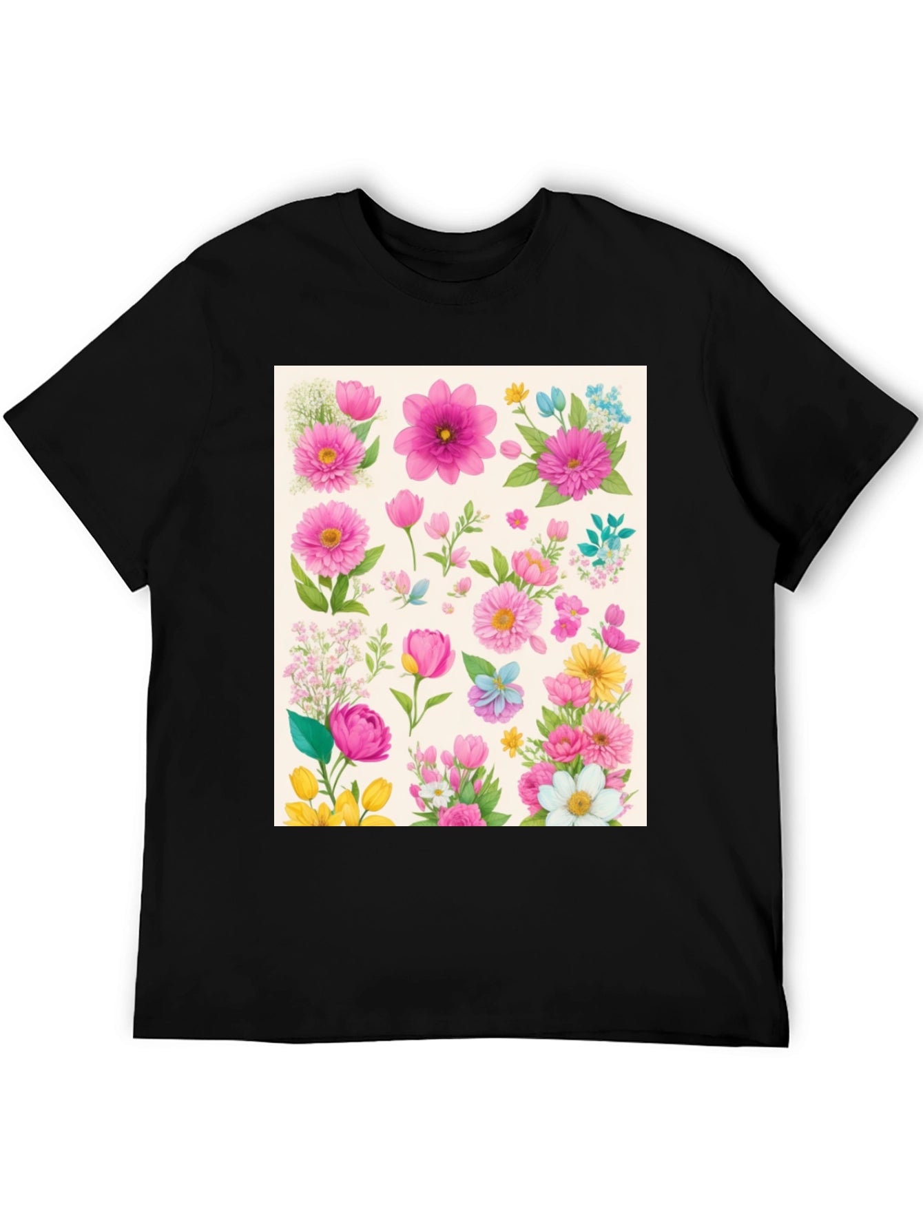 Floral Print Tee - Stylish Botanical Design