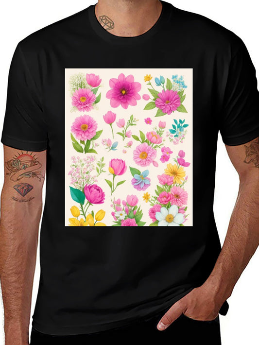 Floral Print Tee - Stylish Botanical Design