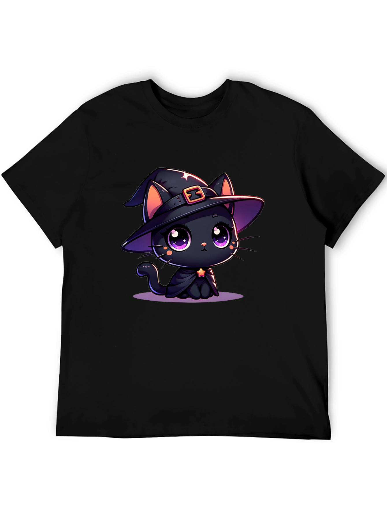 Halloween Cat T-Shirt - Witch Hat