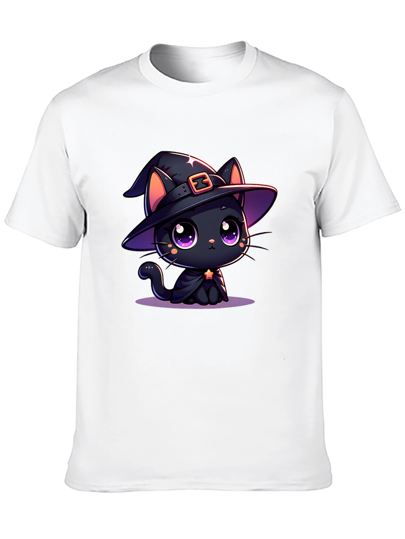 Halloween Cat T-Shirt - Witch Hat