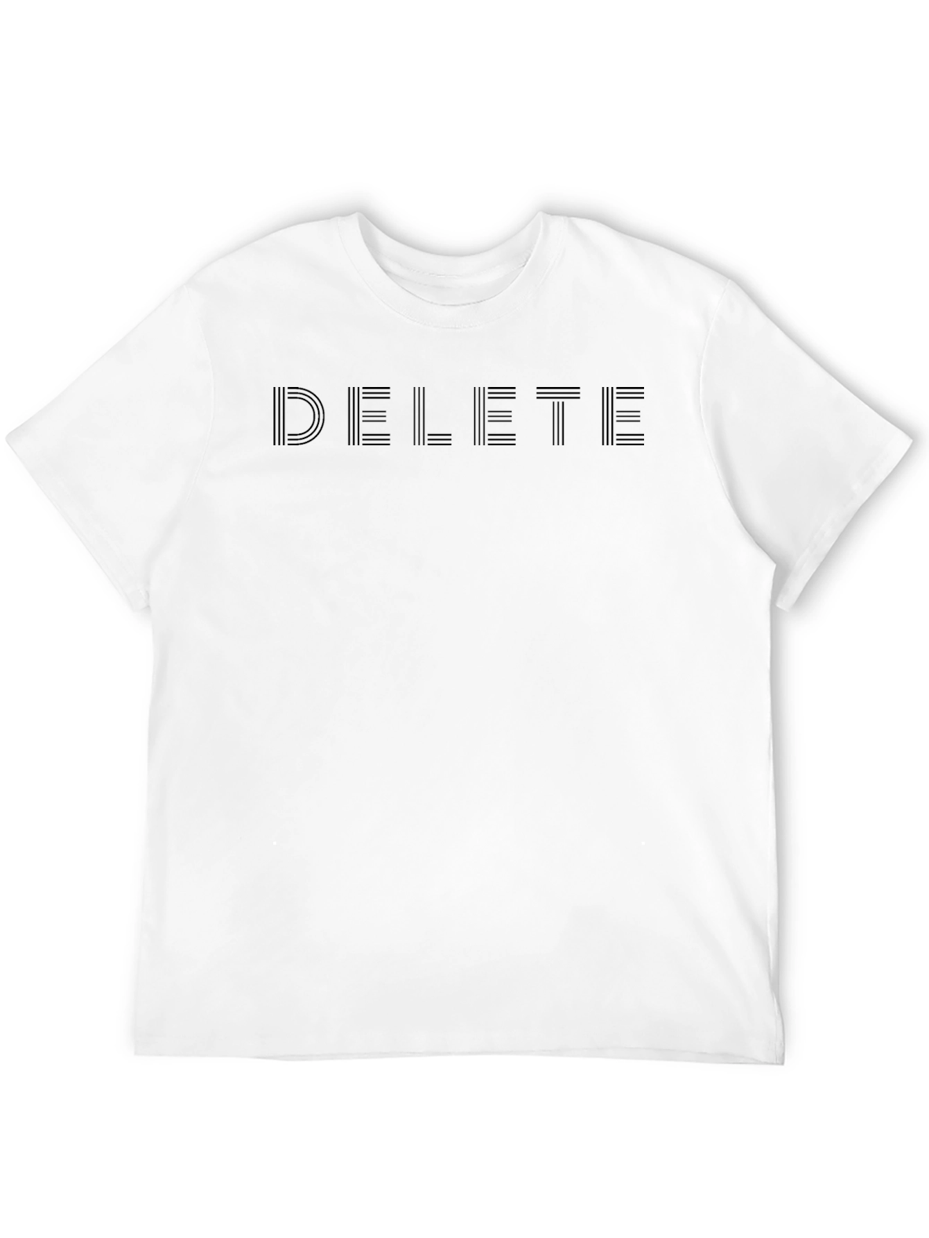 Black DELETE Graphic Tee - Modern Style