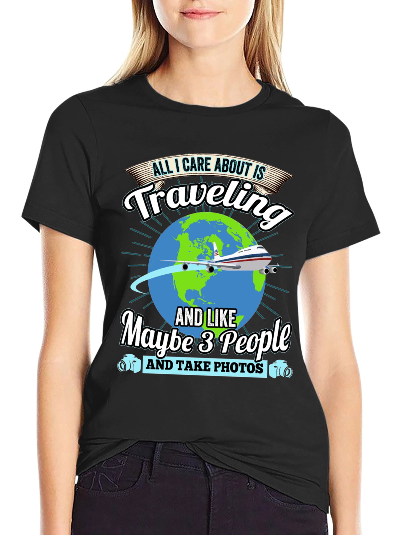 Traveling Lover Black T-Shirt