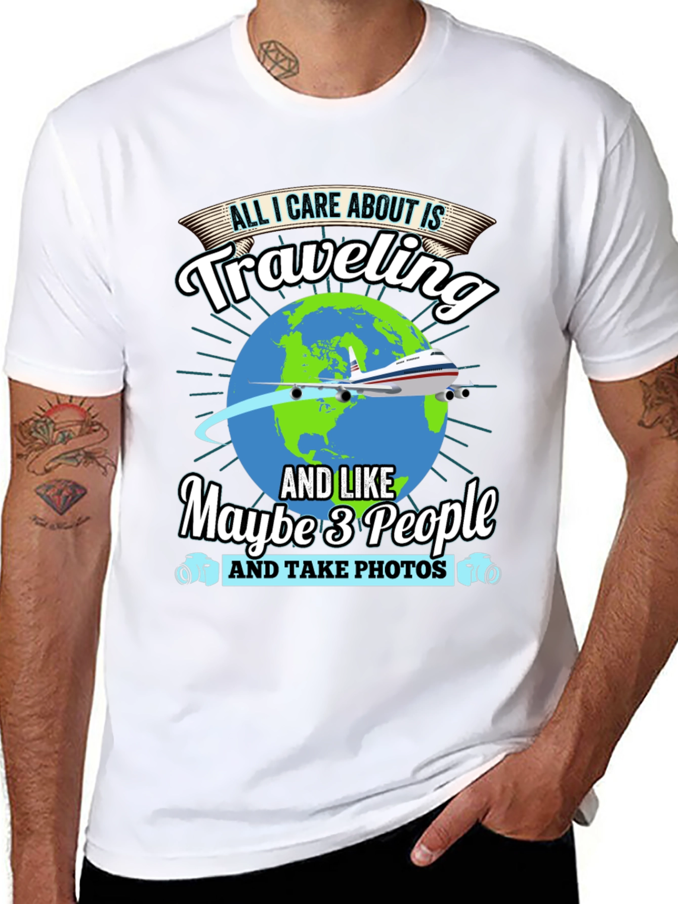 Traveling Lover Black T-Shirt