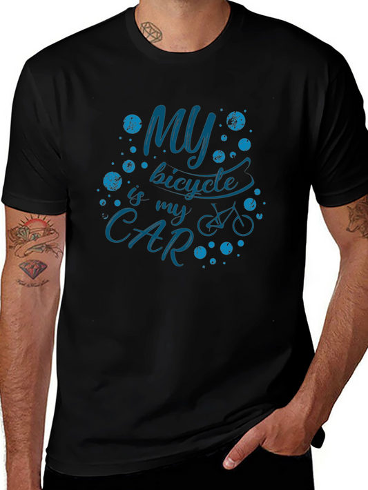 My Bicycle Is My Car Graphic T-Shirt - Black