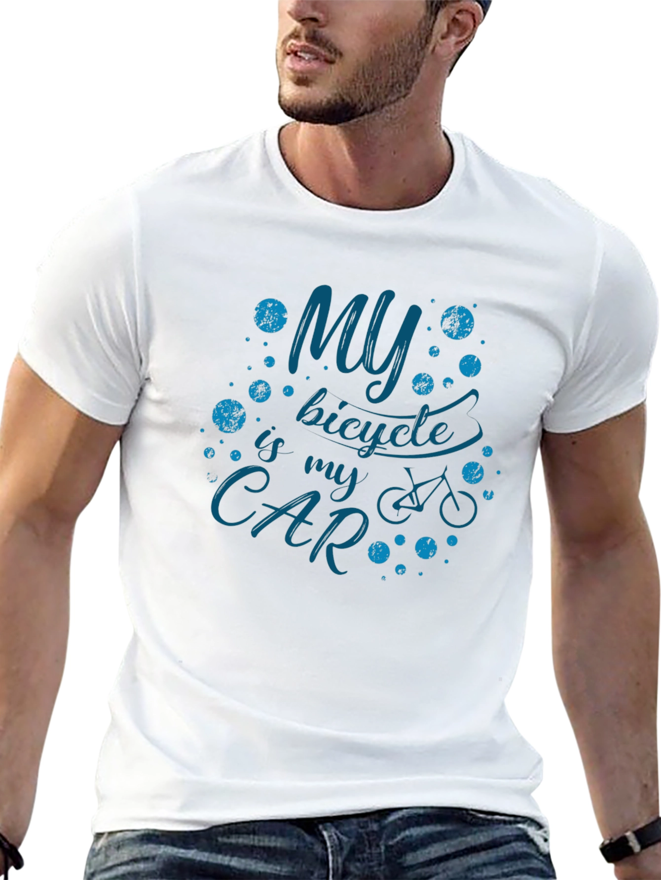 My Bicycle Is My Car Graphic T-Shirt - Black