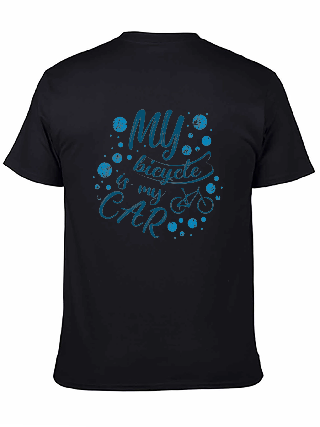 My Bicycle Is My Car Graphic T-Shirt - Black