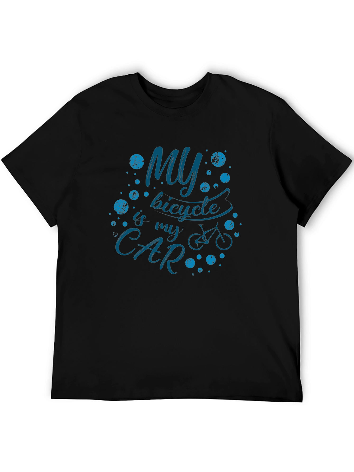 My Bicycle Is My Car Graphic T-Shirt - Black
