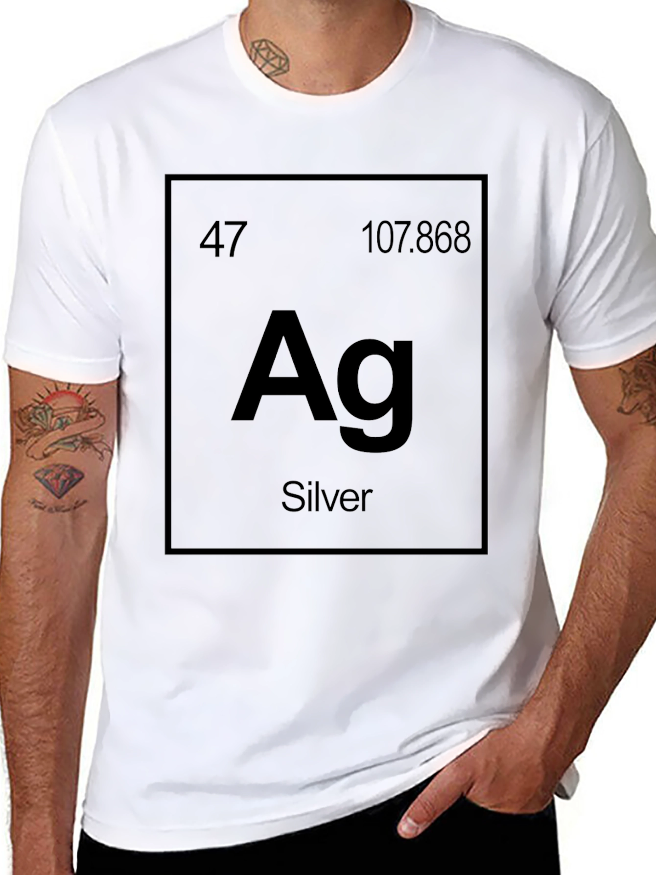 Silver Element Periodic Table T-Shirt