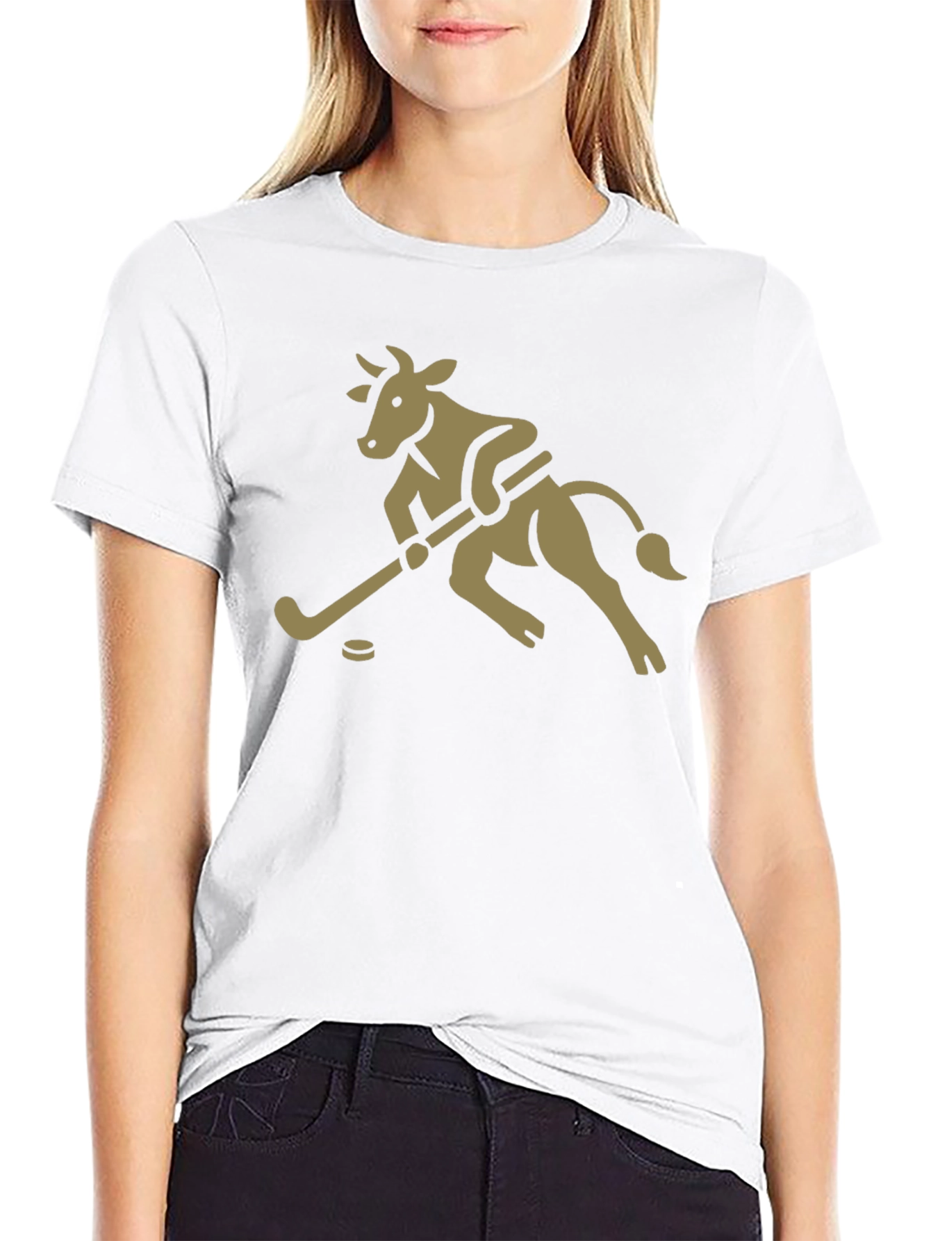 Hockey Cow Graphic T-Shirt