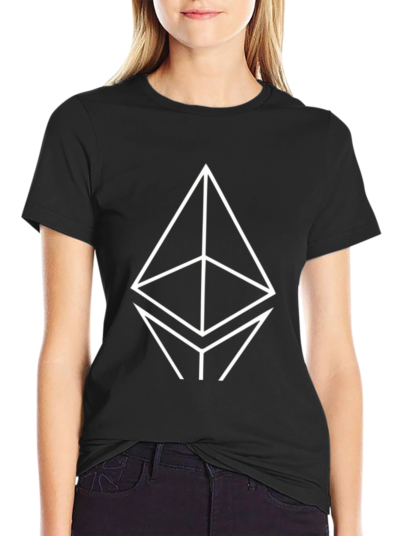 Ethereum Crypto Logo Black T-Shirt