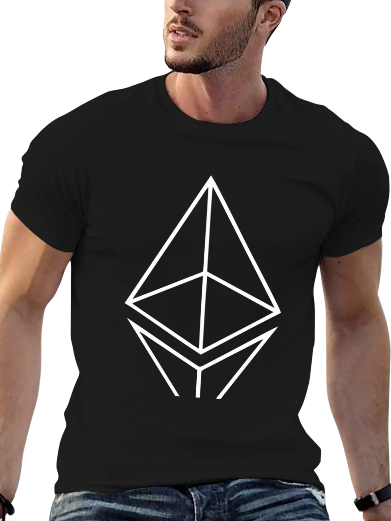 Ethereum Crypto Logo Black T-Shirt