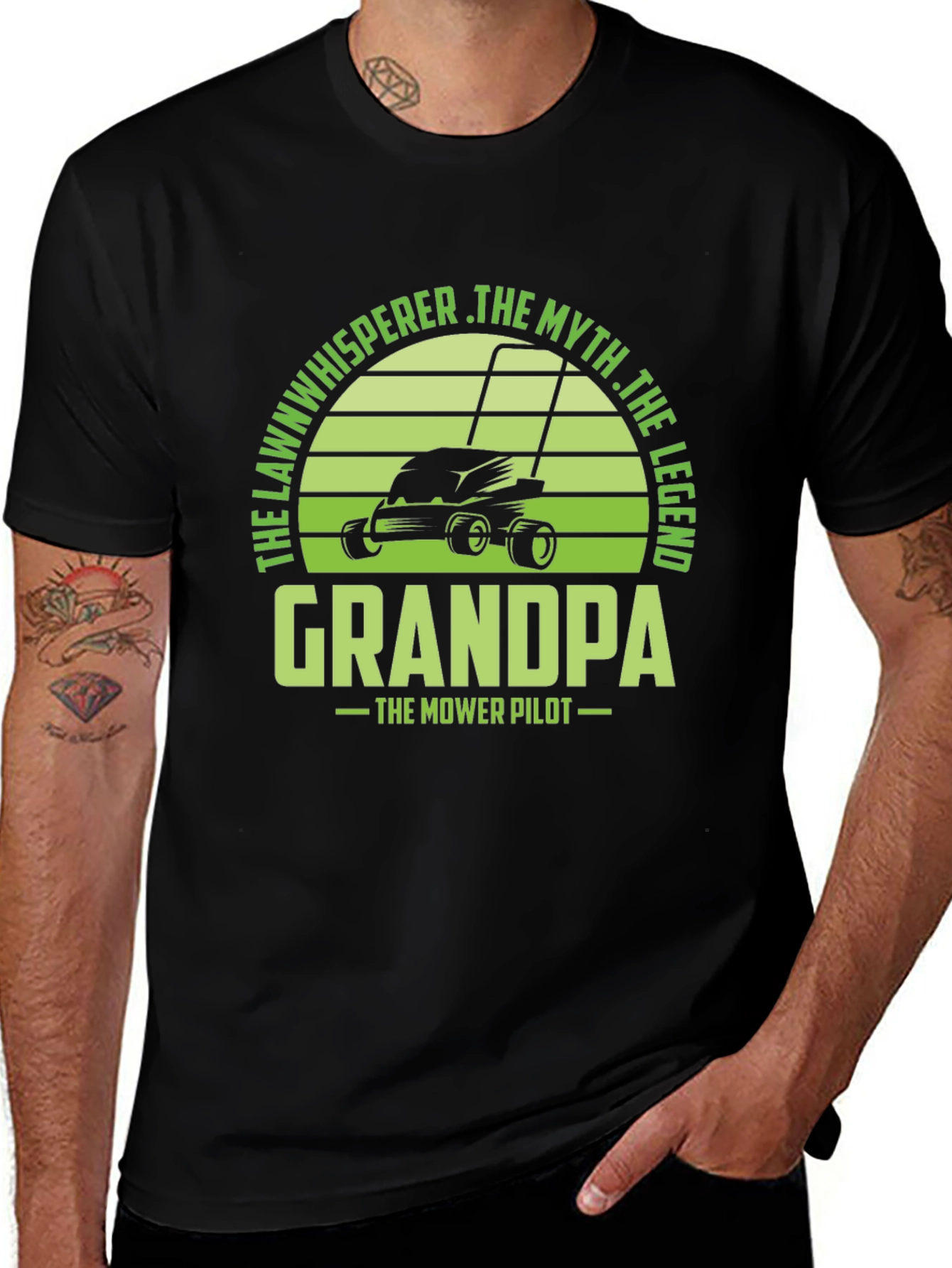 Grandpa Lawn Mower Pilot T-Shirt