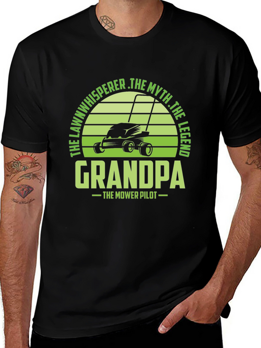 Grandpa Lawn Mower Pilot T-Shirt