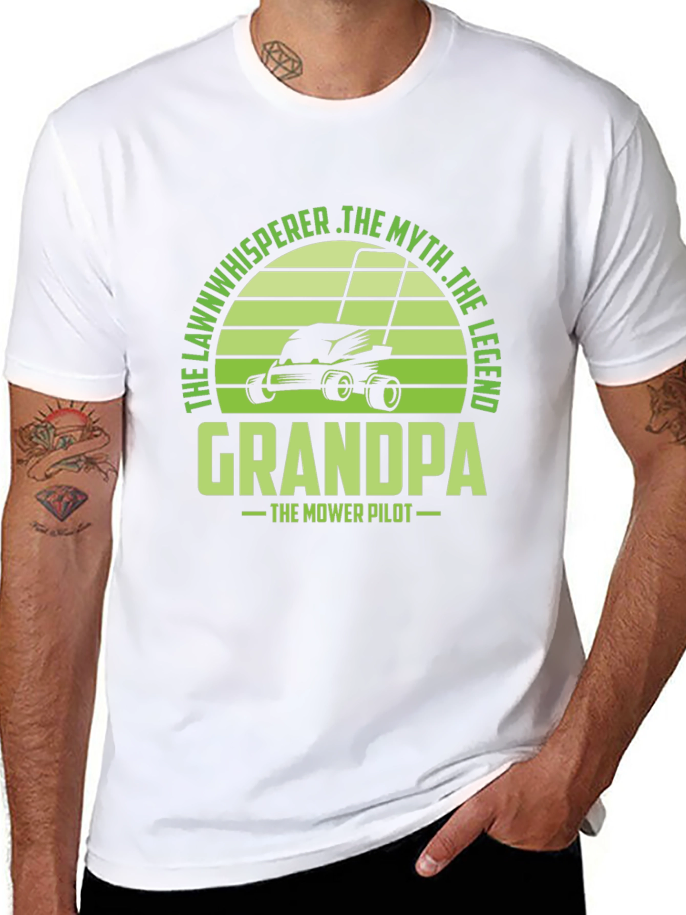 Grandpa Lawn Mower Pilot T-Shirt