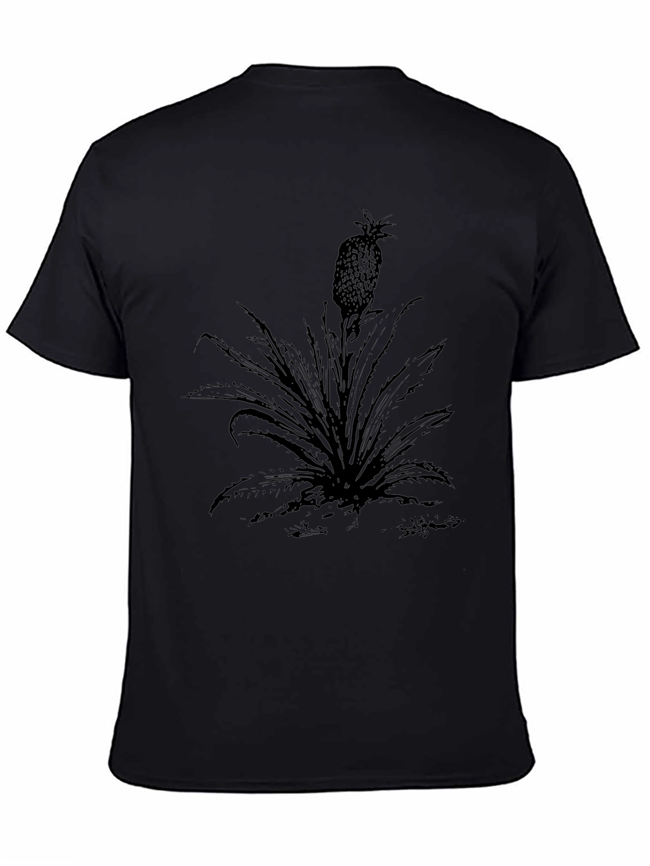 Black Pineapple Graphic Tee - Tropical Style