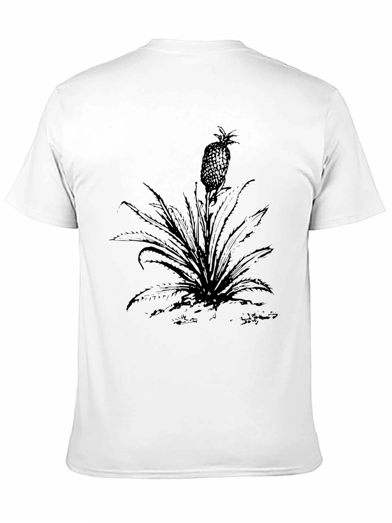 Black Pineapple Graphic Tee - Tropical Style