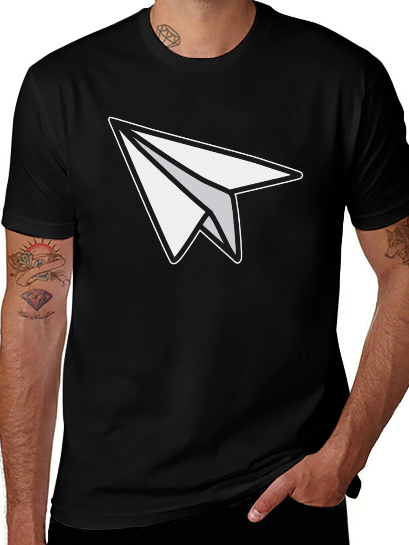 Paper Airplane Graphic Tee - Unisex Soft Cotton Blend