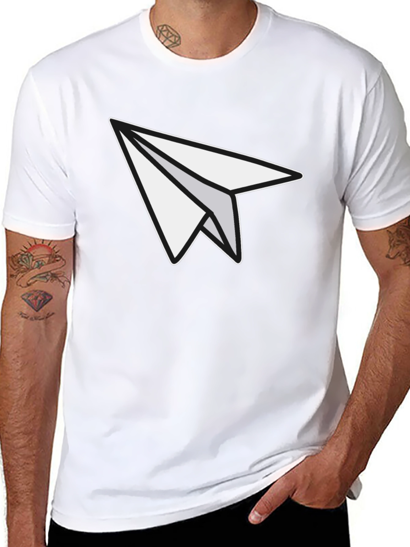 Paper Airplane Graphic Tee - Unisex Soft Cotton Blend