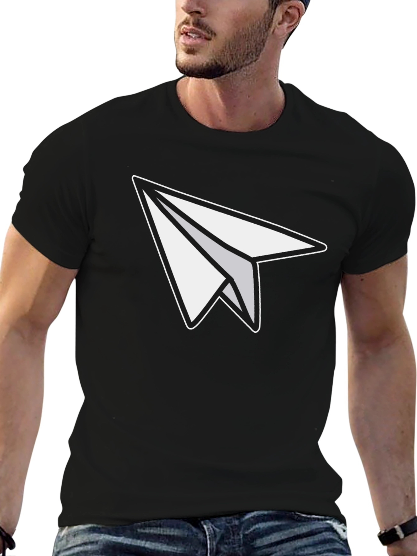 Paper Airplane Graphic Tee - Unisex Soft Cotton Blend