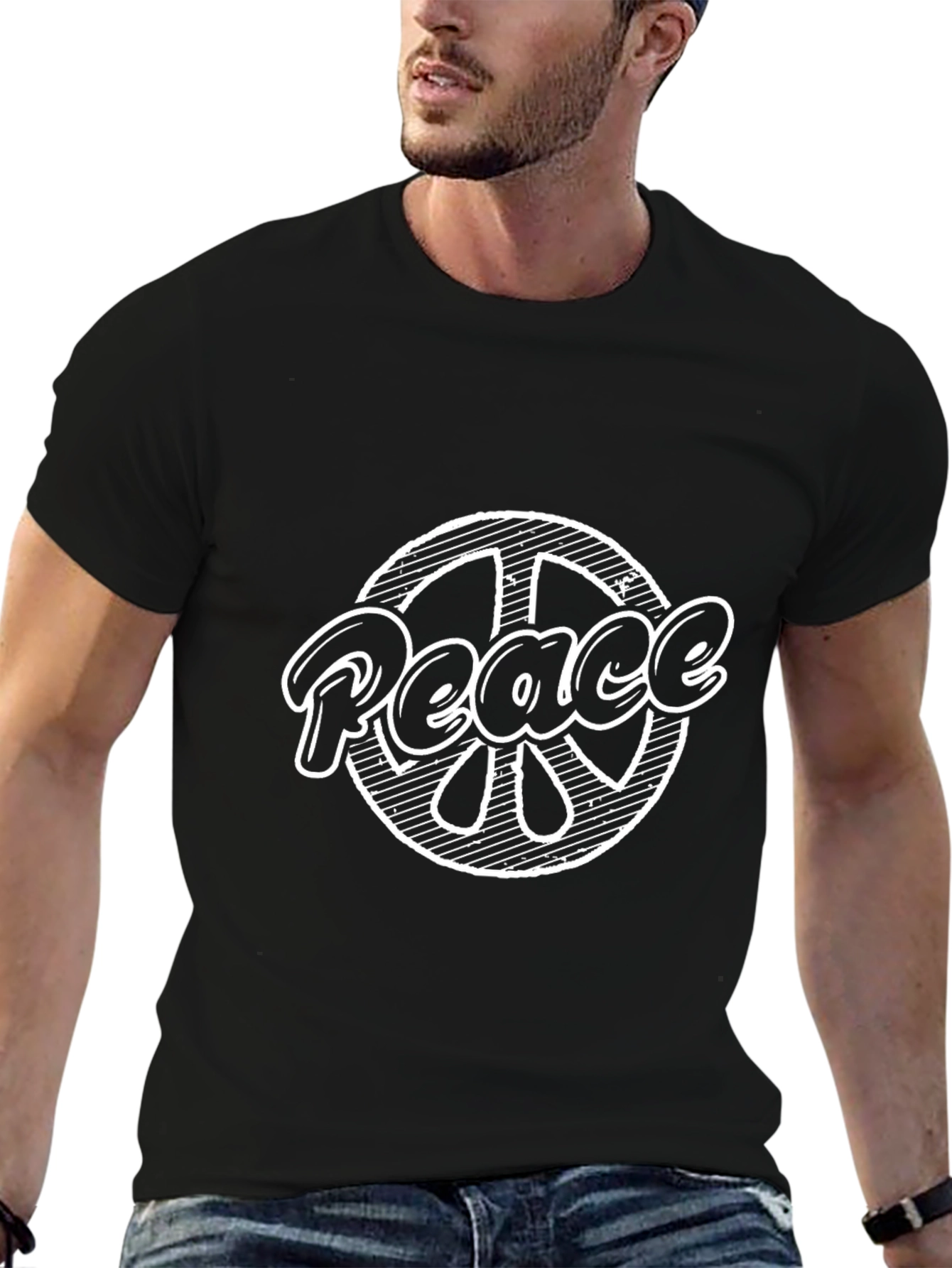Peace Sign Black T-Shirt