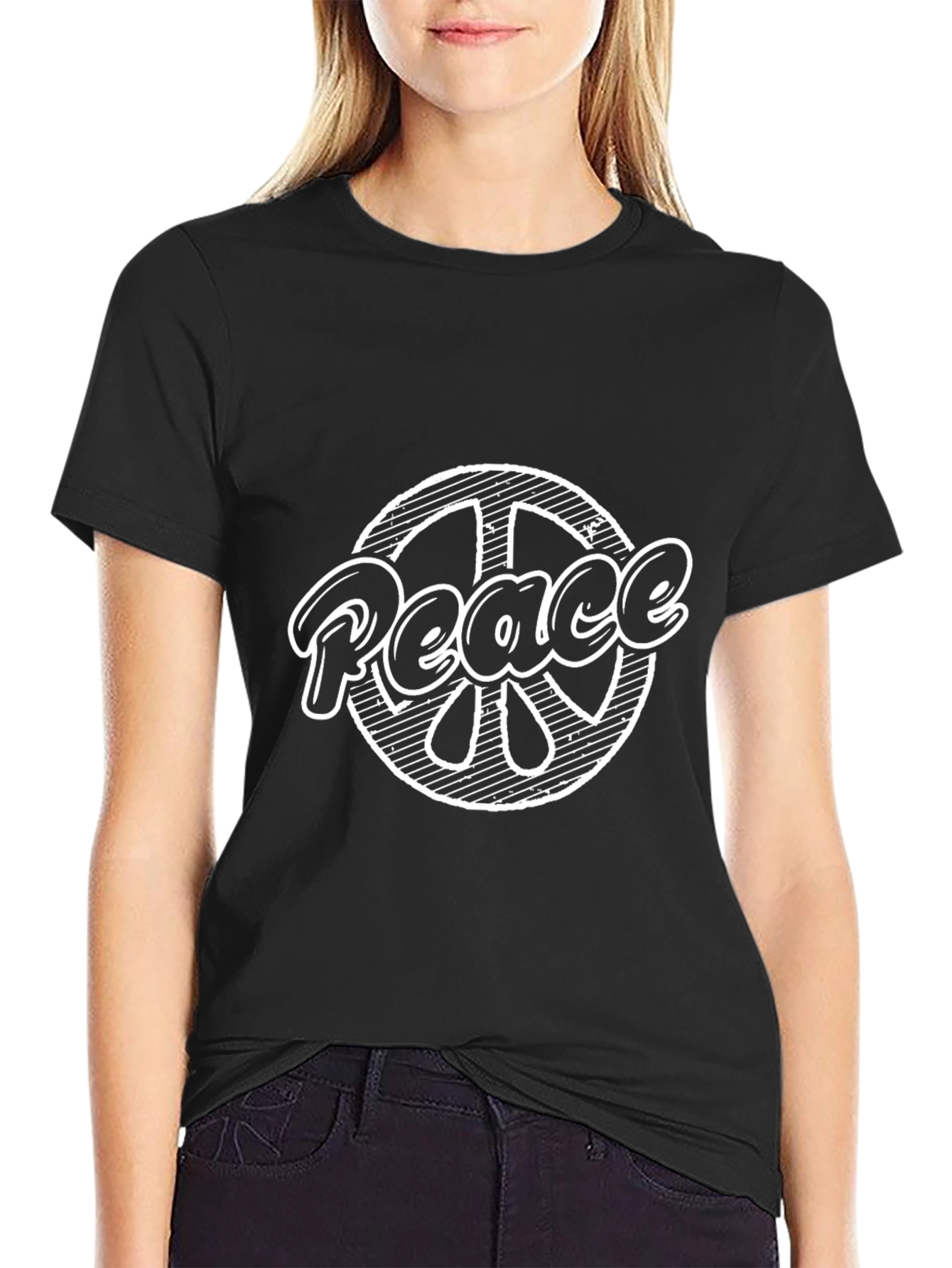 Peace Sign Black T-Shirt