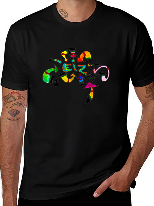 Abstract Art Graphic Black T-Shirt