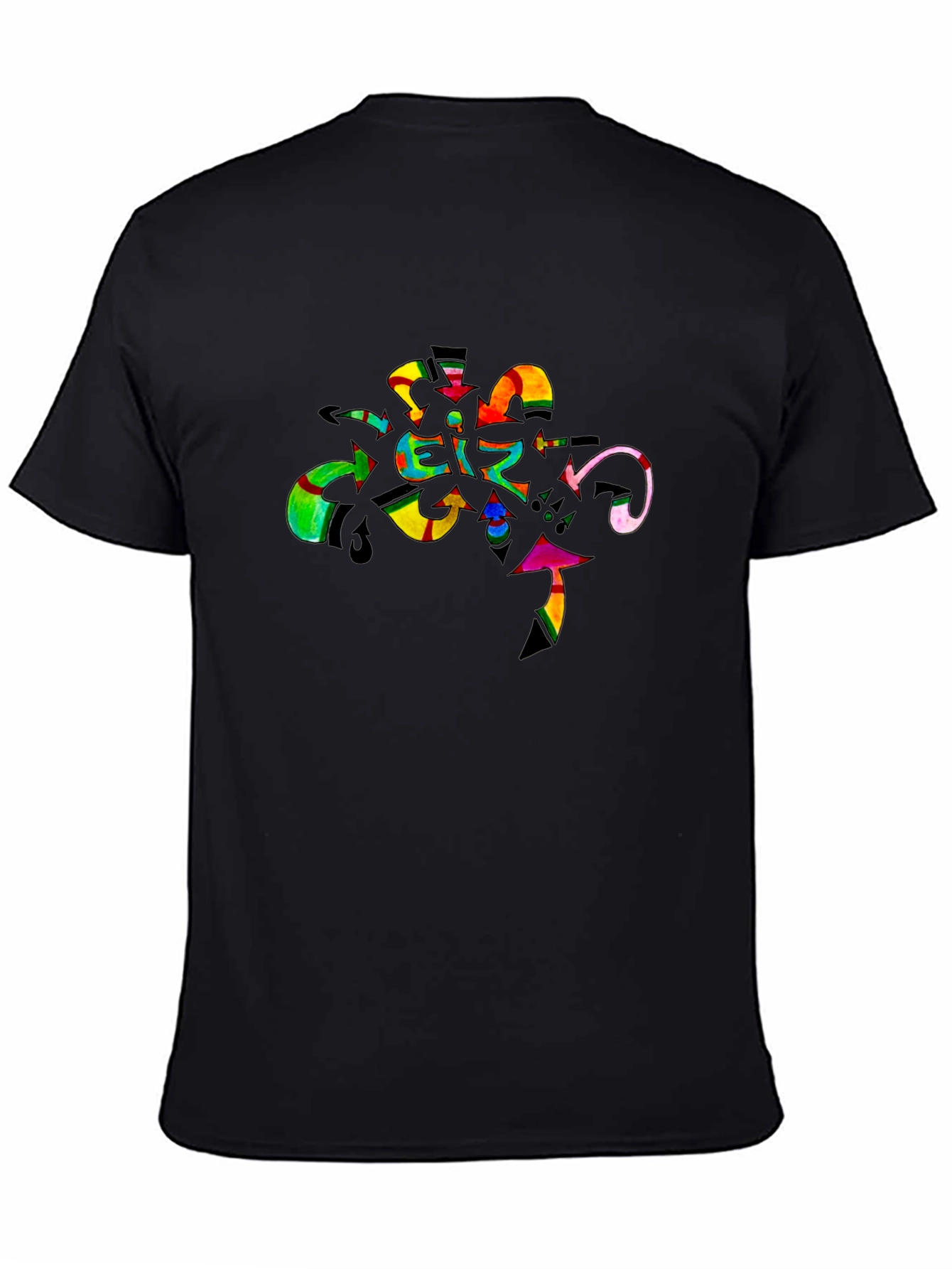 Abstract Art Graphic Black T-Shirt