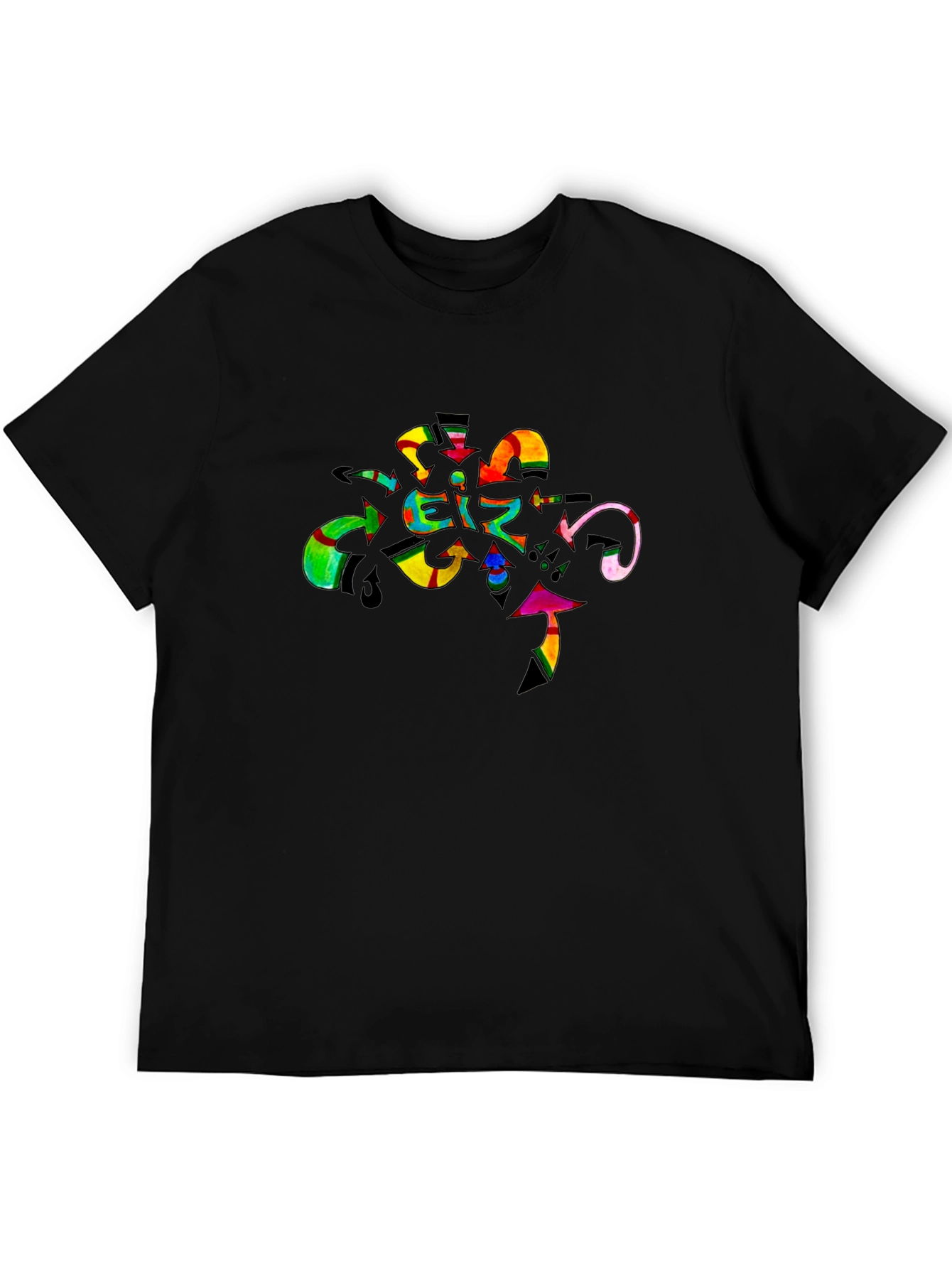 Abstract Art Graphic Black T-Shirt