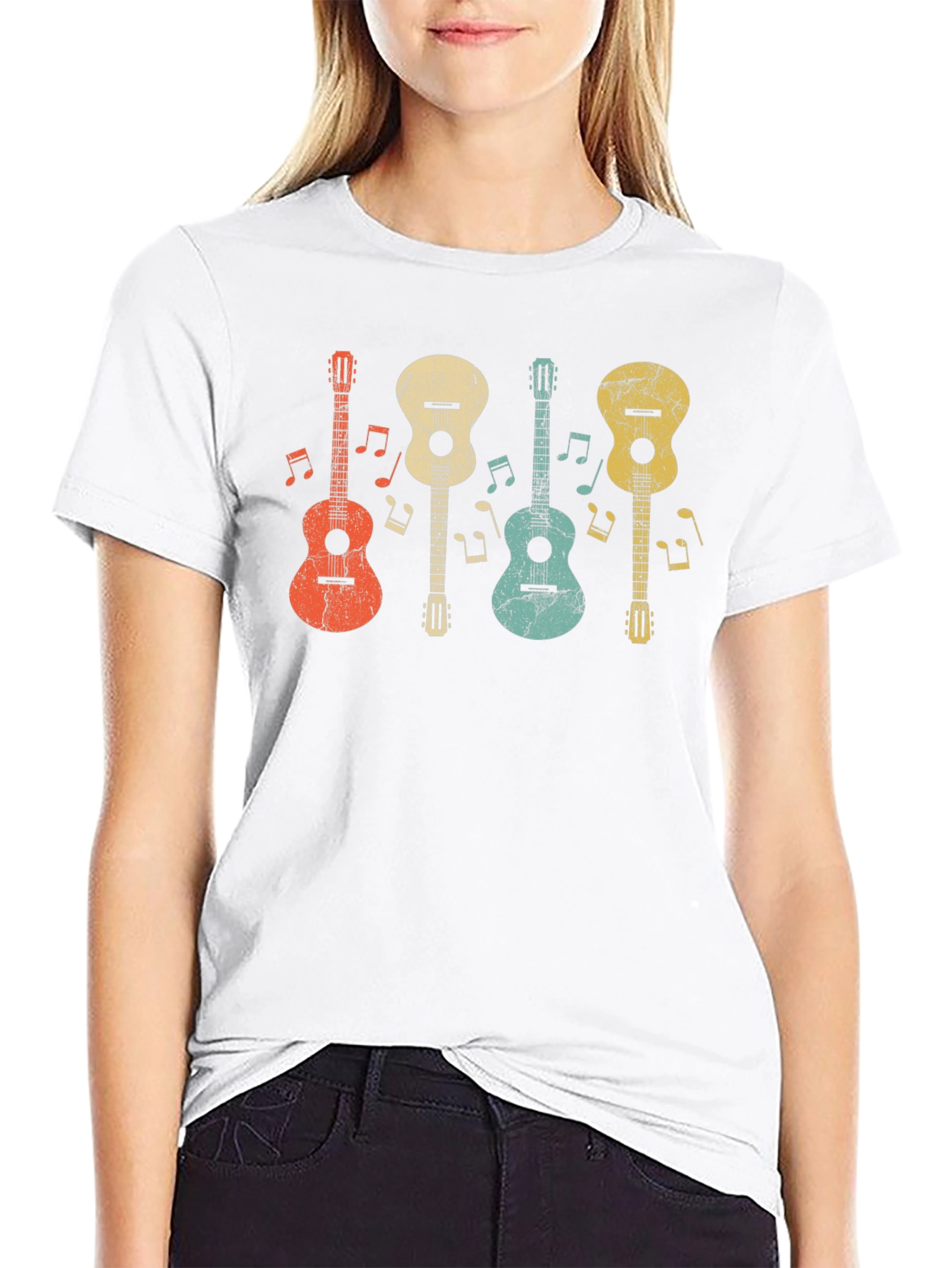Retro Guitar T-Shirt - Music Lover Tee
